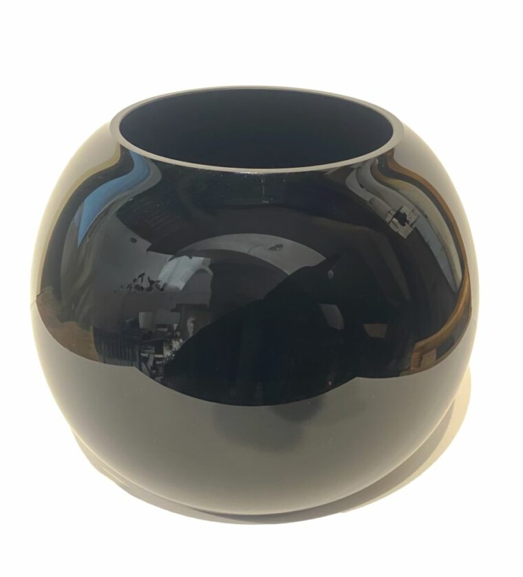 Vintage Black Glass Bowl - Image 3