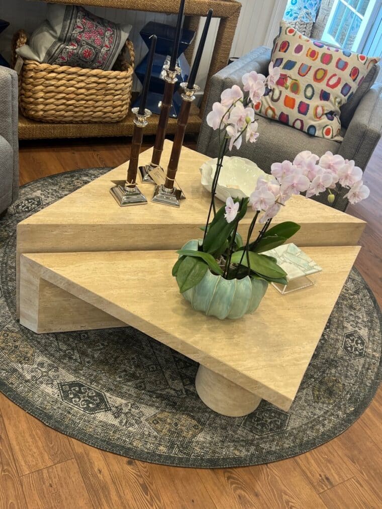 Set of 2 Travertine Coffee Tables - Image 15