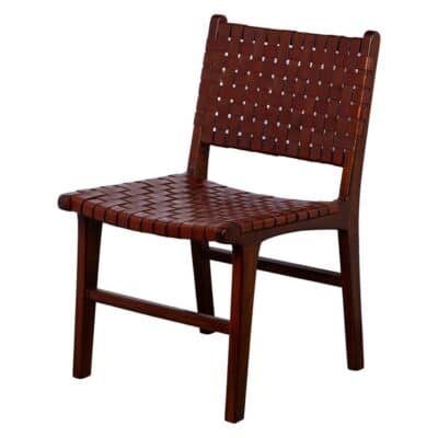 Hector Woven Leather Dining Chair