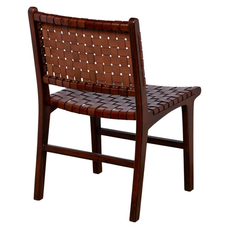 Hector Woven Leather Dining Chair - Image 5