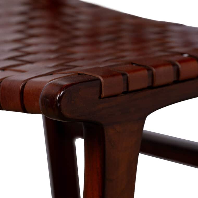 Hector Woven Leather Dining Chair - Image 8