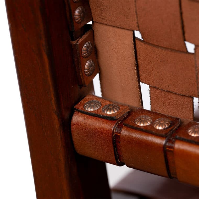 Hector Woven Leather Dining Chair - Image 7