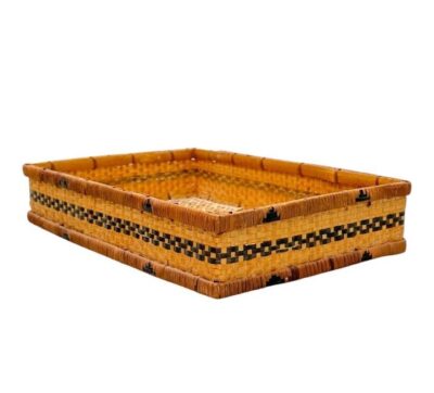 Vintage Rectangular Woven Tray