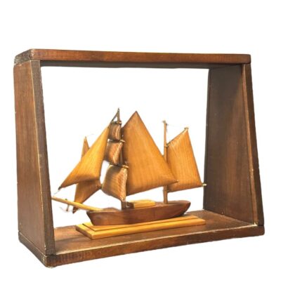 Vintage Wood Ship Model