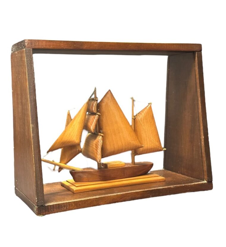 Vintage Wood Ship Model