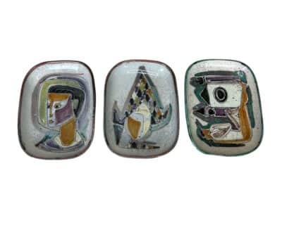 Set of 3 Vintage Mid-Century Plates