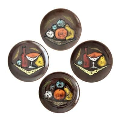 Set of 4 Vintage Mid-Century Italian Plates