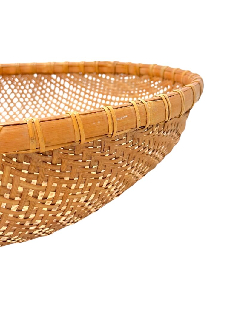 Vintage Round Woven Basket - Image 4