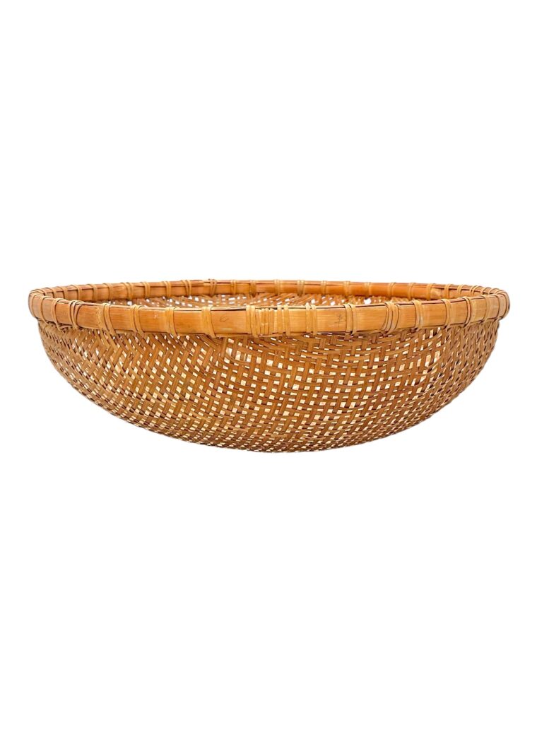 Vintage Round Woven Basket - Image 3