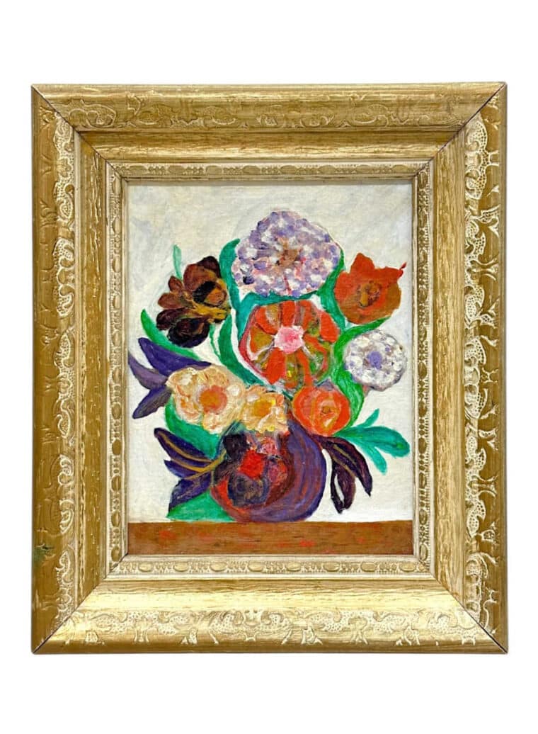 Vintage Still Life Flower Painting
