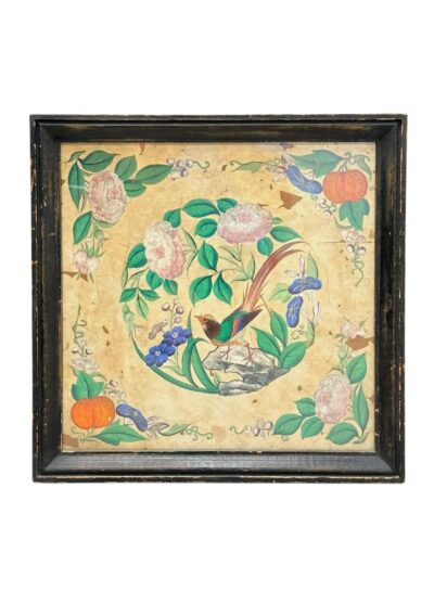Antique Chinese Botanical and Bird Original Art