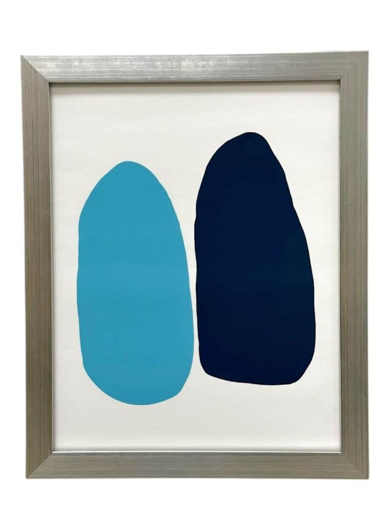 Beach Stones Reproduction Art in Silver Frame - Image 2
