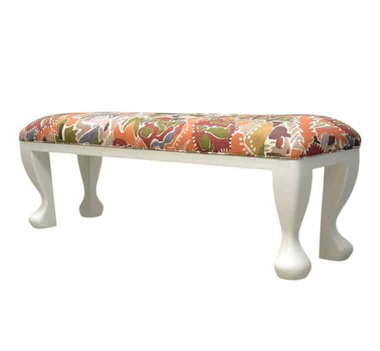 Picas White Gesso Bench in Soho Print - Image 3