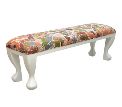 Picas White Gesso Bench in Soho Print