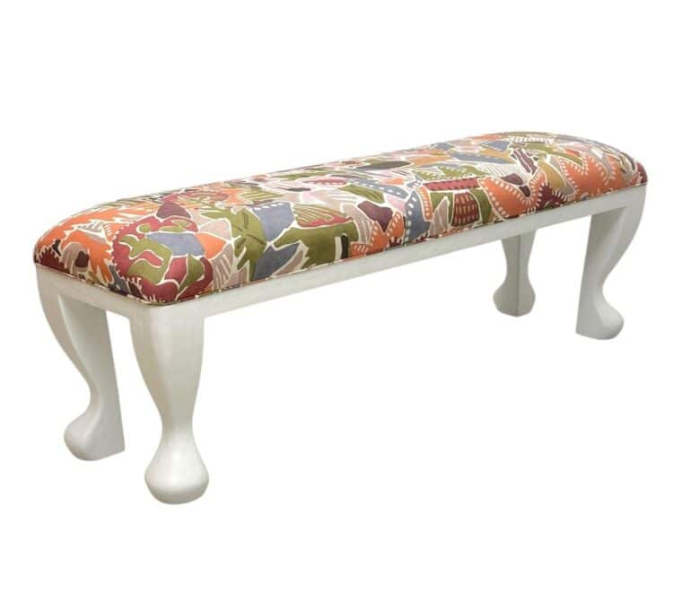 Picas White Gesso Bench in Soho Print