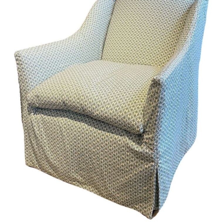 Arronte Slipcovered Bloom Swivel Chair - Image 2