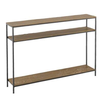 Antiqued Brass Console Table