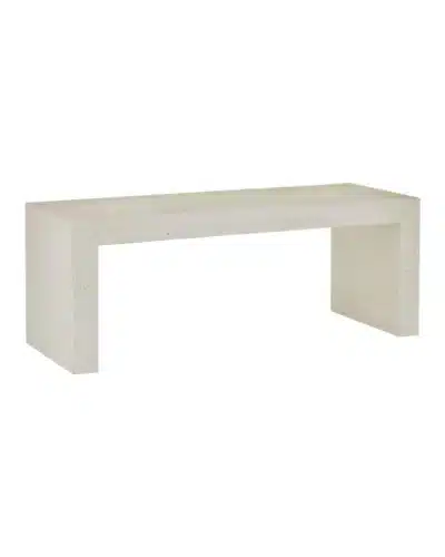 Outdoor Ivory Terrazzo Bench