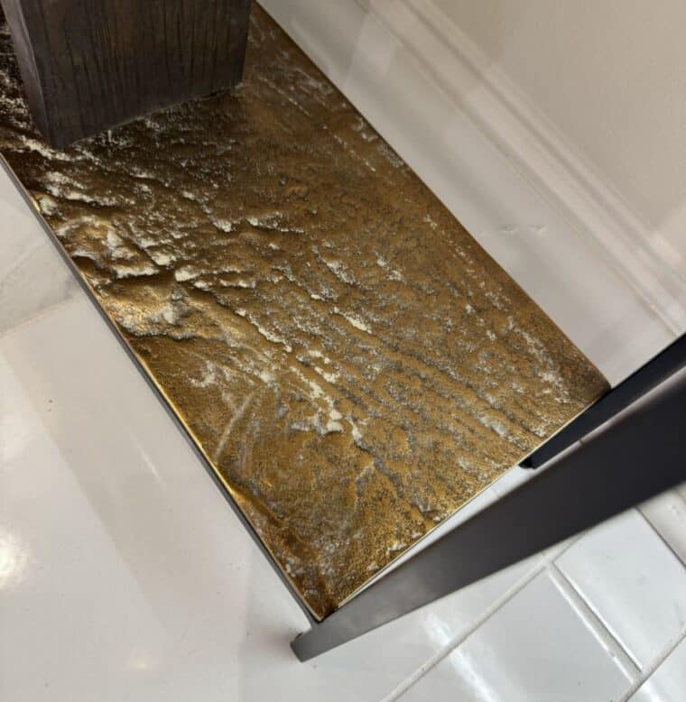 Antiqued Brass Console Table - Image 6