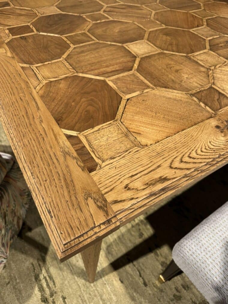 Parquet Wooden Dining Table - Image 5