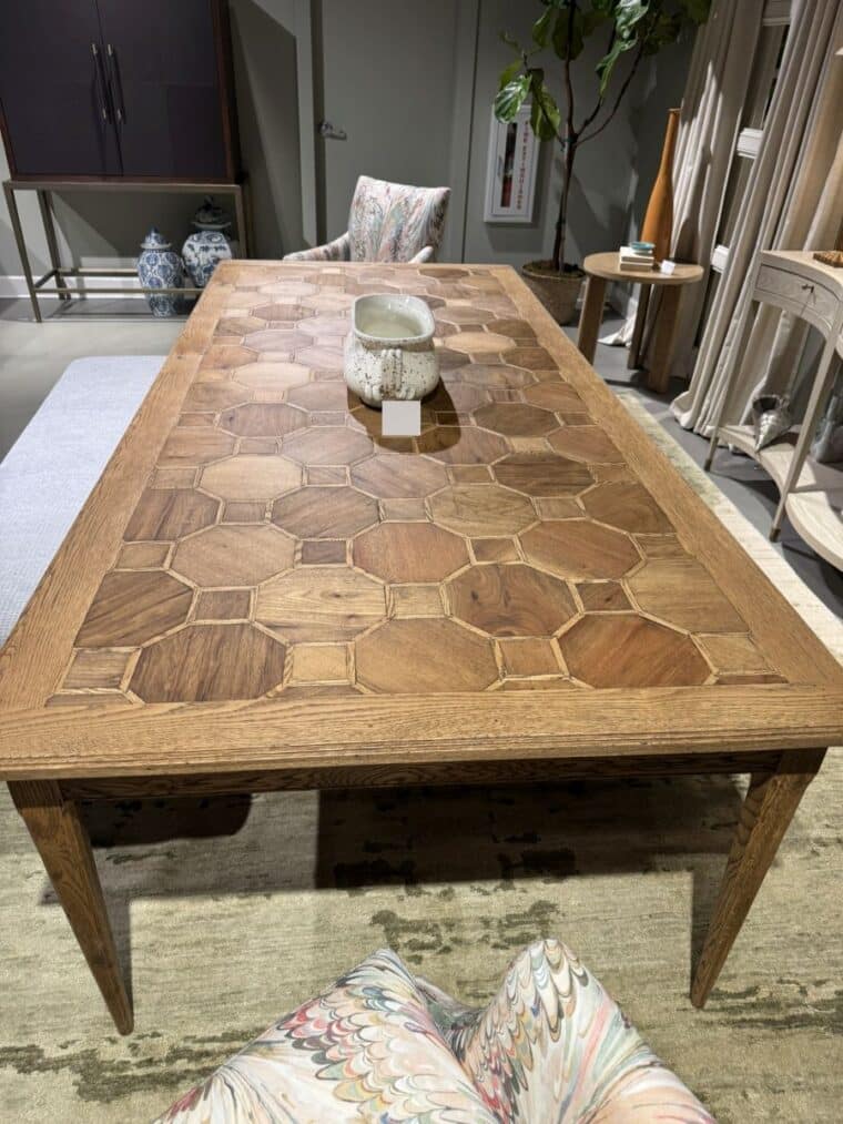 Parquet Wooden Dining Table - Image 8