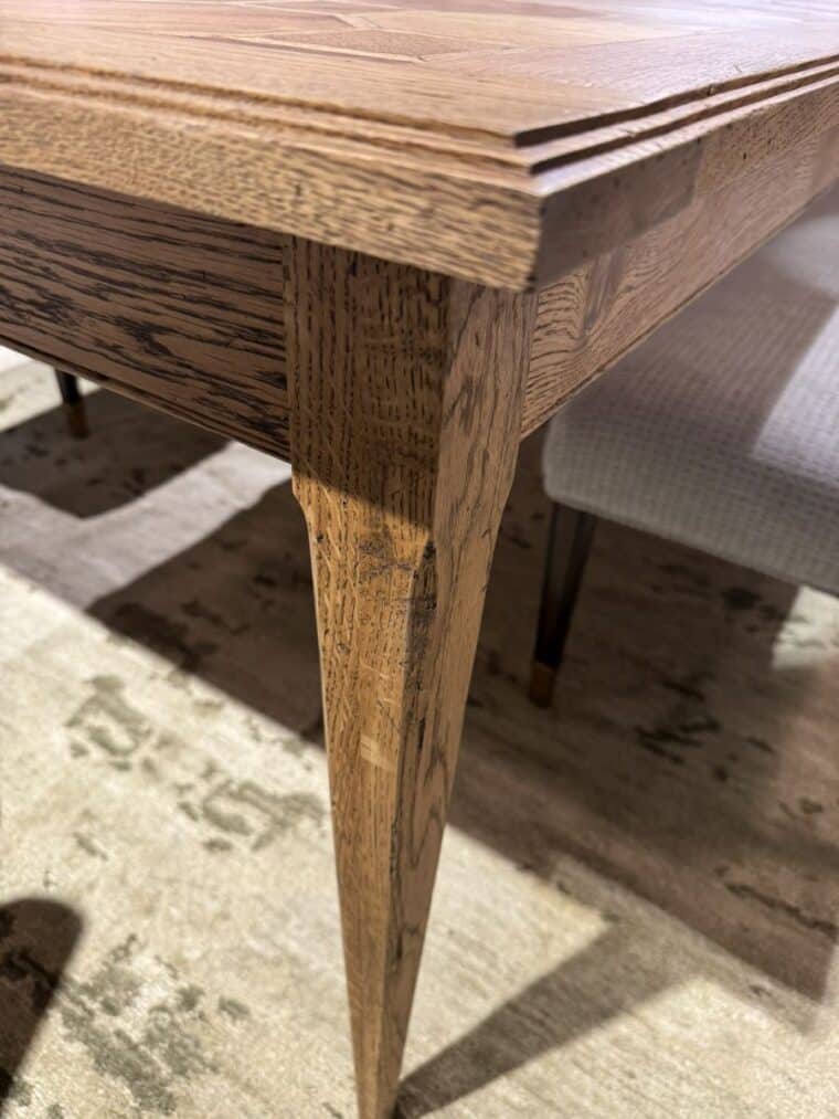 Parquet Wooden Dining Table - Image 6
