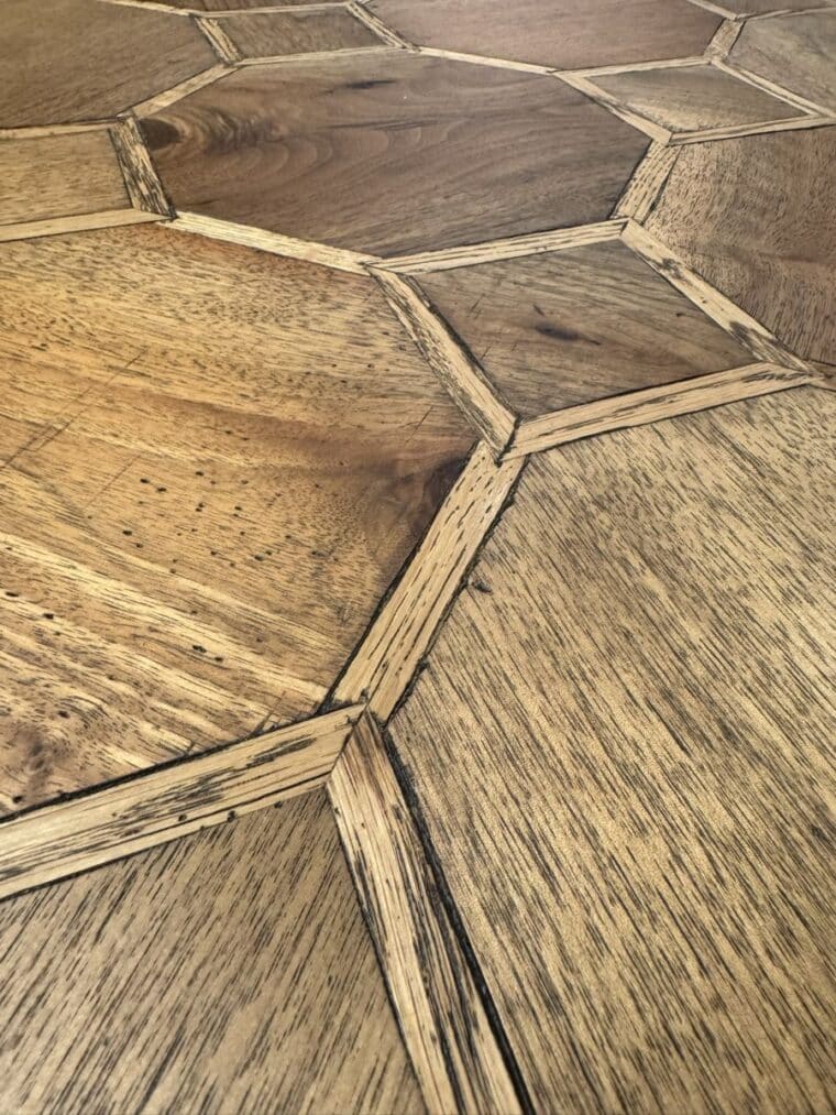 Parquet Wooden Dining Table - Image 4