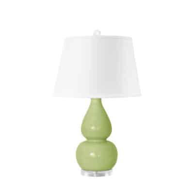 Glazed Ceramic Lamp with Acrylic Base