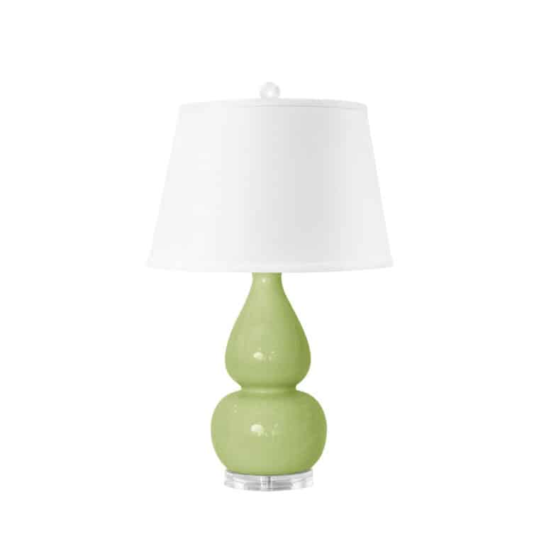 Glazed Ceramic Lamp with Acrylic Base