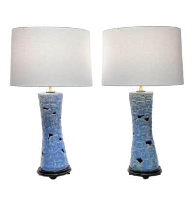 Blue Cloud Ceramic Lamp