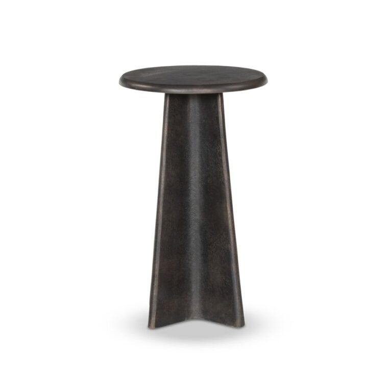 Round X Base Bronze Side Table - Image 2