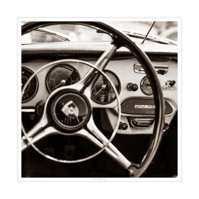 Retro Steer IV Black and White Photograph