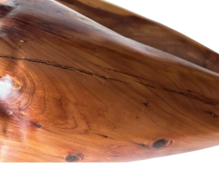 Vintage Wooden Conch Sculpture - Image 5