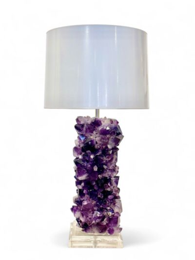 Large Amethyst Crystal Table Lamp