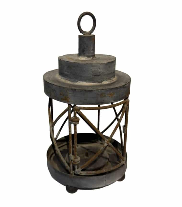 Set of 3 Vintage French Iron Candle Hurricanes - Image 4