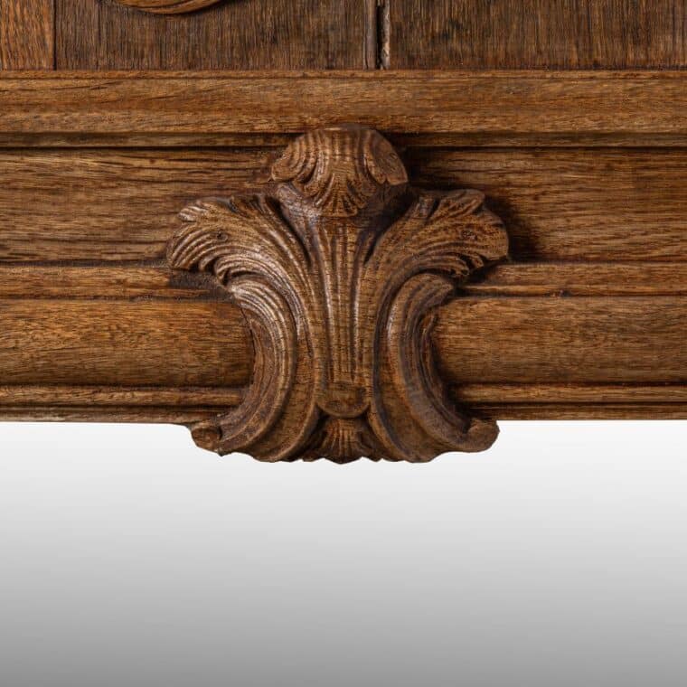 Antique Carved Wood French Trumeau Style Mirror - Image 4