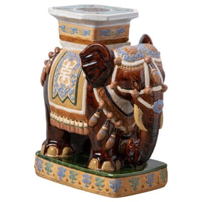 Vintage Elephant Garden Stool with Lid
