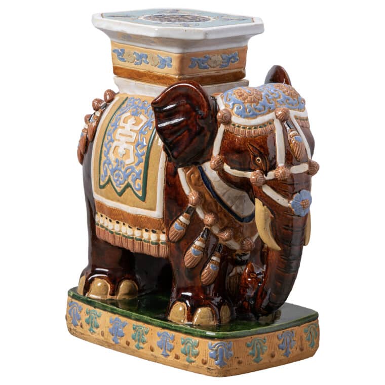 Vintage Elephant Garden Stool with Lid