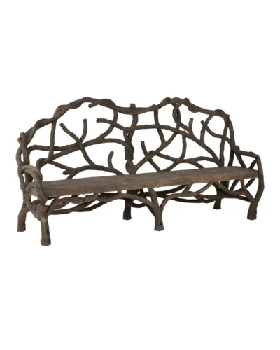 Large Outdoor Dunmore Faux Bois Bench