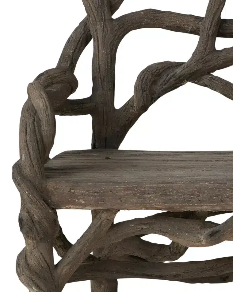 Large Outdoor Dunmore Faux Bois Bench - Image 5