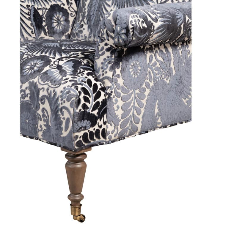 Leeves Bold Indigo Floral Upholstered Chair - Image 6