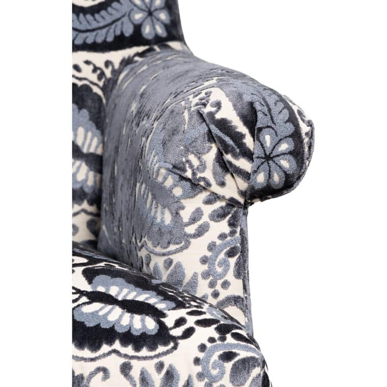 Leeves Bold Indigo Floral Upholstered Chair - Image 9