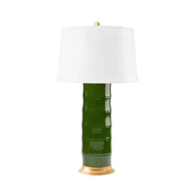 Bamboo Motif Porcelain Column Lamp