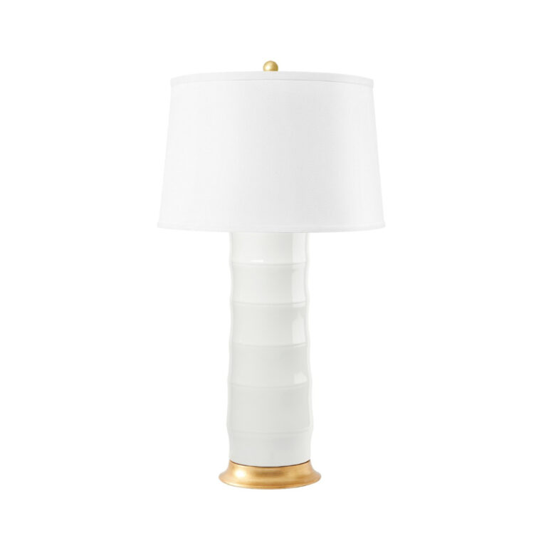 Bamboo Motif Porcelain Column Lamp - Image 5