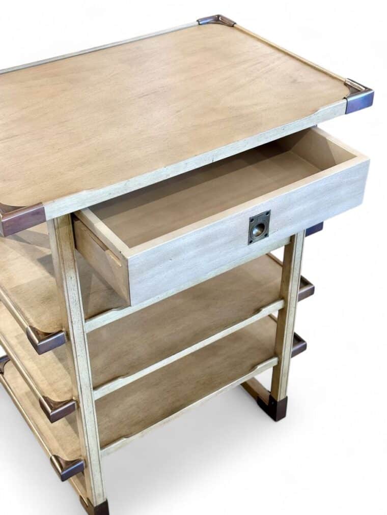 Old World Finished Side Table with Four Shelves - Image 5