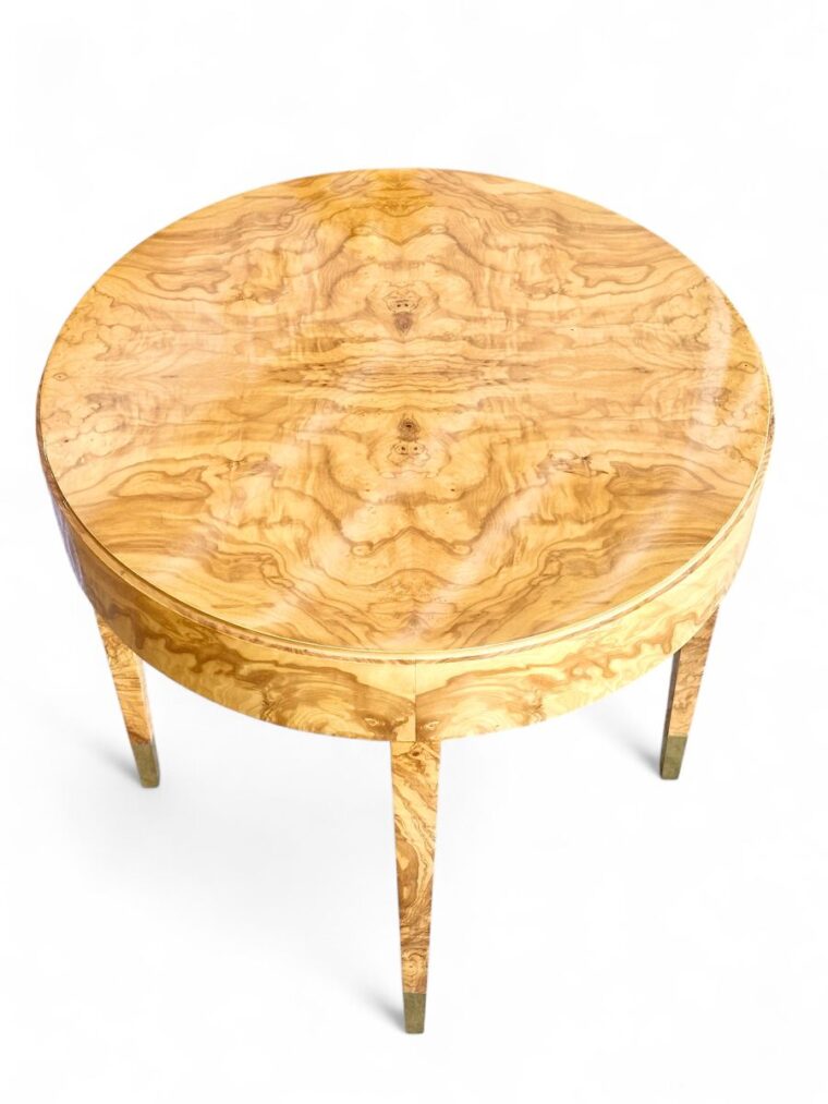 Serena Round Olive Ash Burl Side Table - Image 5