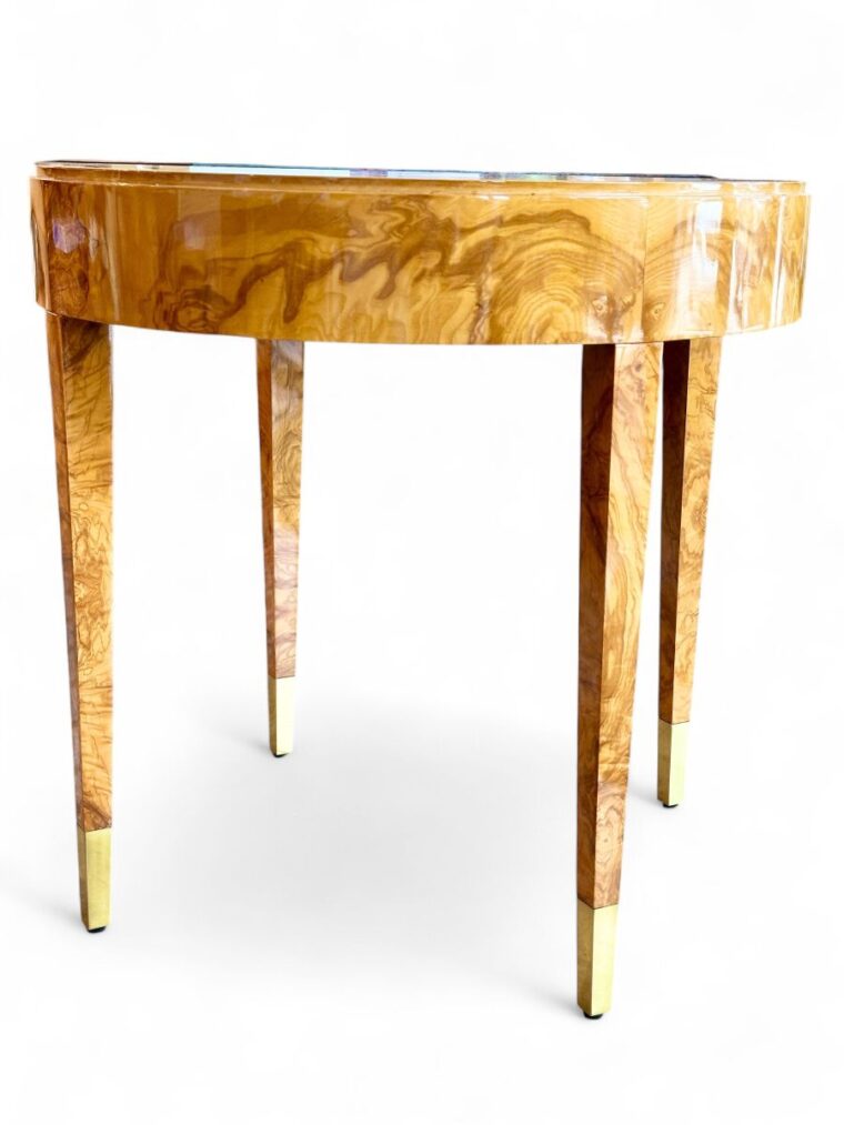 Serena Round Olive Ash Burl Side Table - Image 6
