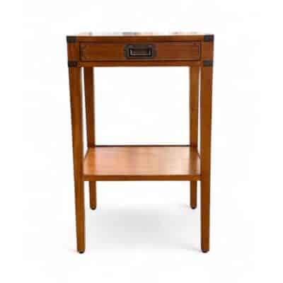 One Drawer Campaign Style Side Table