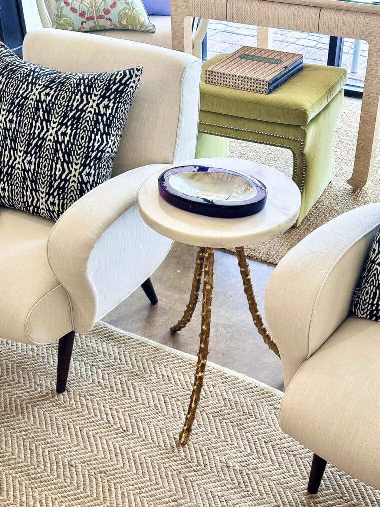 Alor Marble and Faux Coral Side Table - Image 7