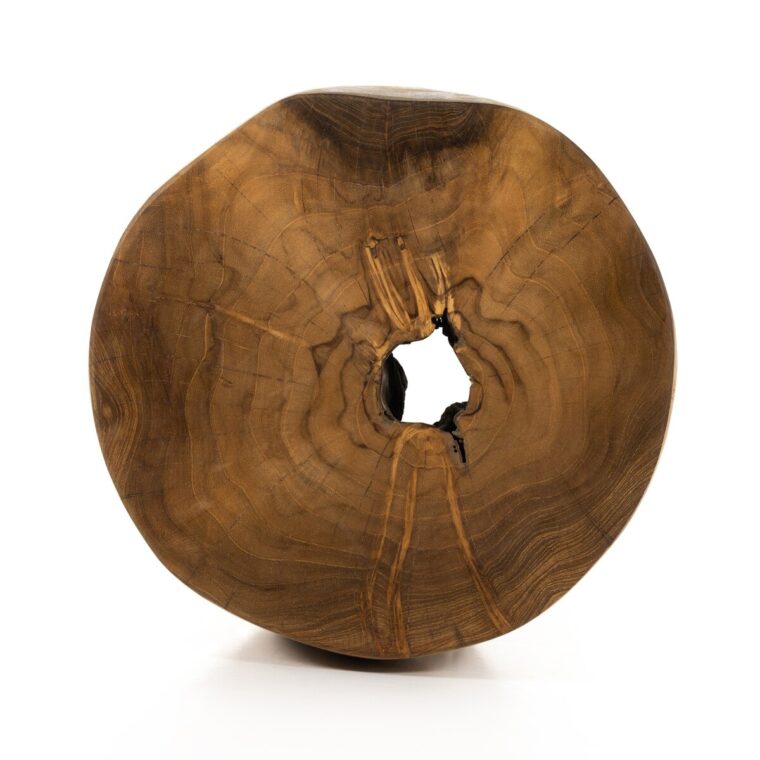 Outdoor Teak Stump End Table - Image 6